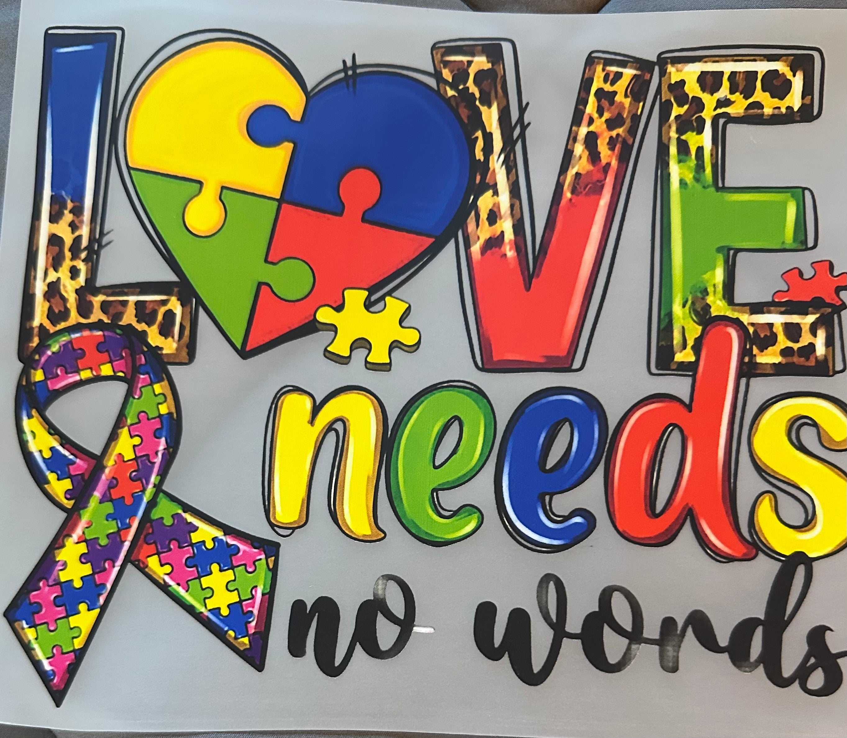 Custom Autism Awareness Heat Transfers (Made to Order)