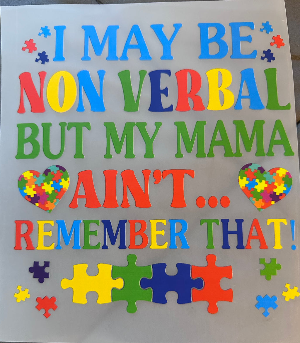 Custom Autism Awareness Heat Transfers (Made to Order)